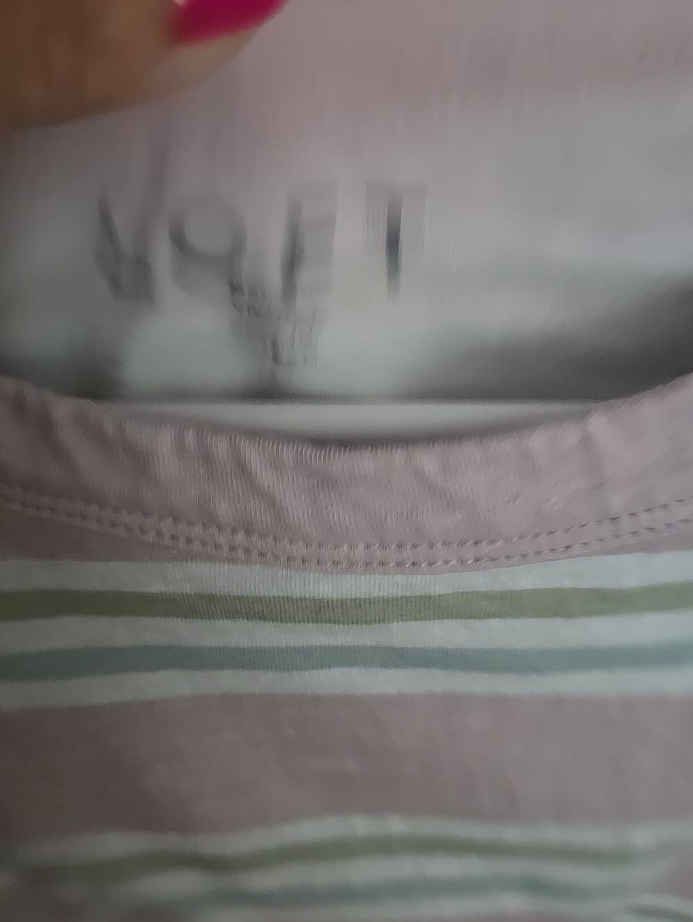 LOFT Pink Striped Short Sleeve Tee